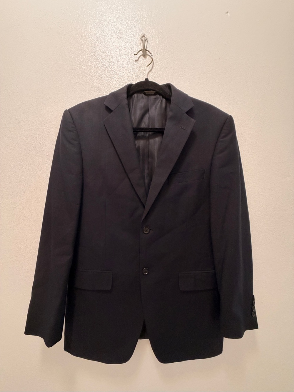 Vitarelli Men’s Black Two Button Suit Blazer Classic Tailored